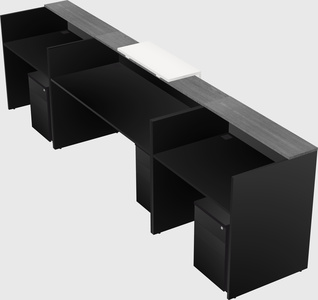 Modern long reception desk