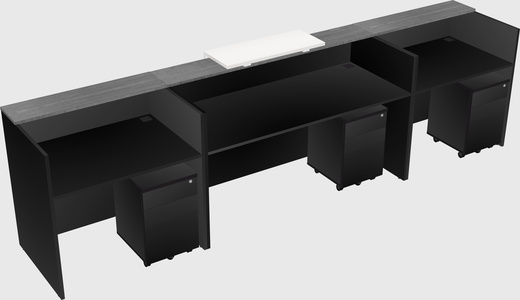 Modern long reception desk