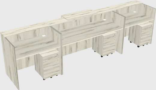Modern long reception desk