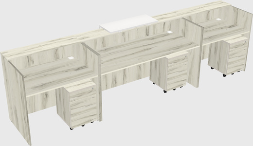 Modern long reception desk