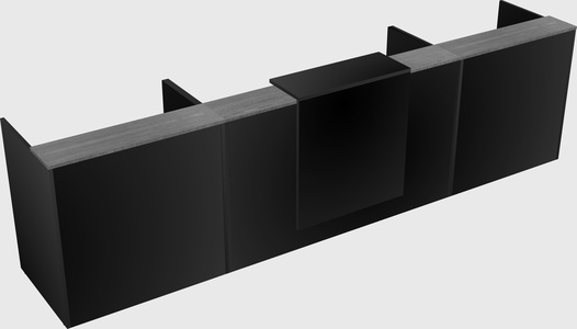 Modern long reception desk