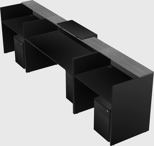 Modern long reception desk
