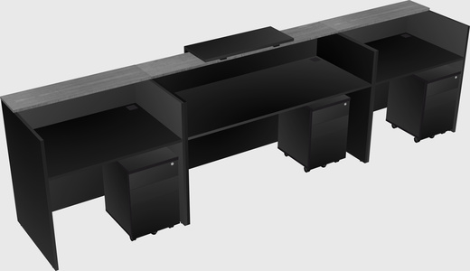 Modern long reception desk