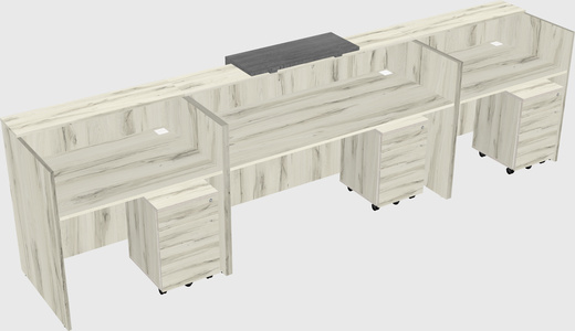 Modern long reception desk