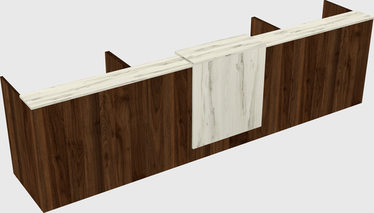 Modern long reception desk