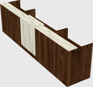 Modern long reception desk