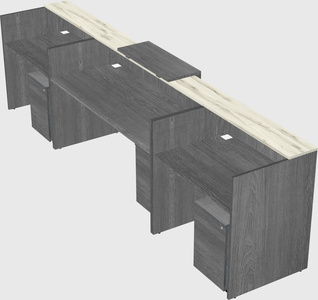 Modern long reception desk