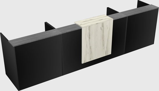 Modern long reception desk