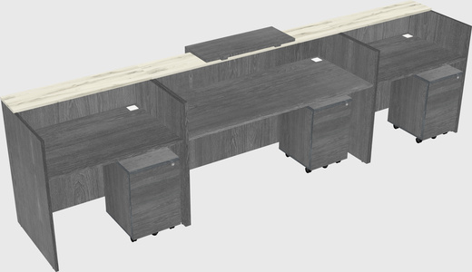Modern long reception desk