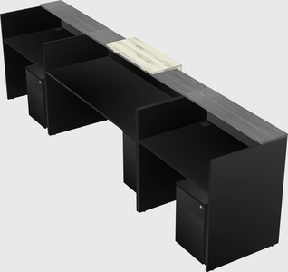Modern long reception desk