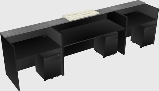 Modern long reception desk
