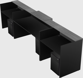 Modern long reception desk