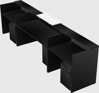 Modern long reception desk