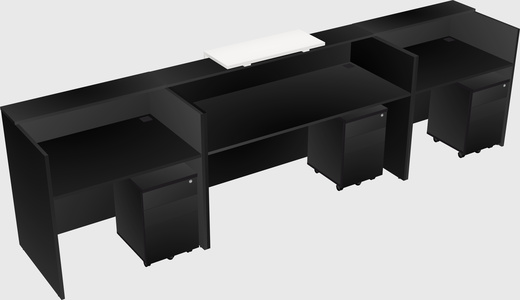 Modern long reception desk