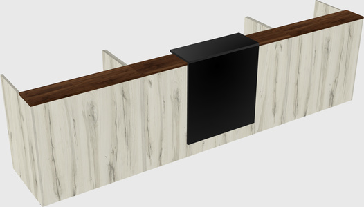 Modern long reception desk