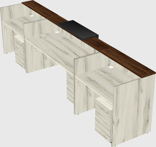 Modern long reception desk