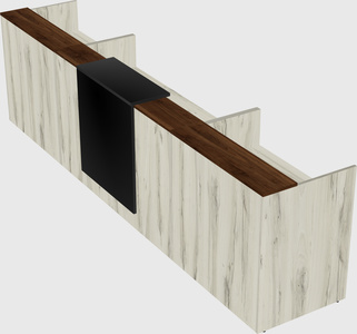 Modern long reception desk