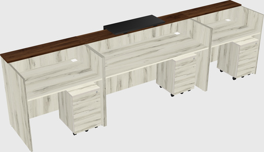 Modern long reception desk