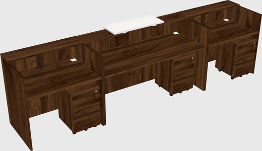Modern long reception desk