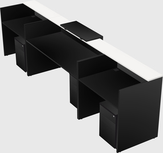 Modern long reception desk