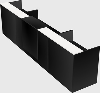 Modern long reception desk