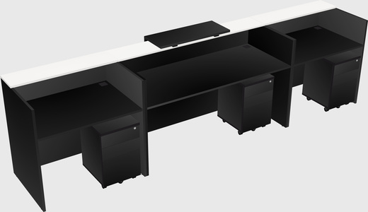 Modern long reception desk