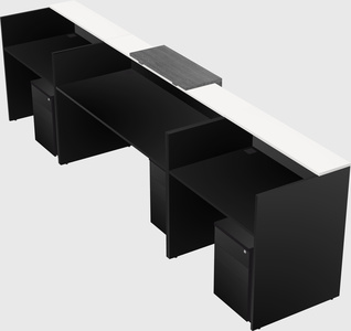 Modern long reception desk