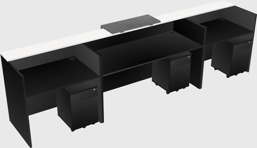 Modern long reception desk