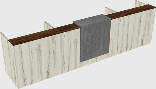 Modern long reception desk