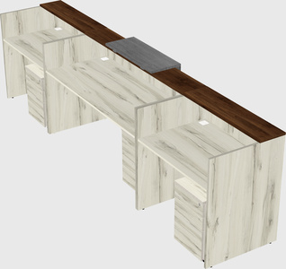 Modern long reception desk