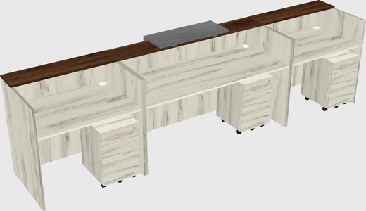 Modern long reception desk