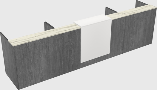Modern long reception desk