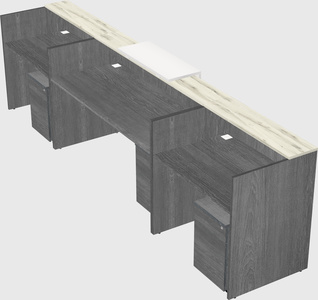 Modern long reception desk