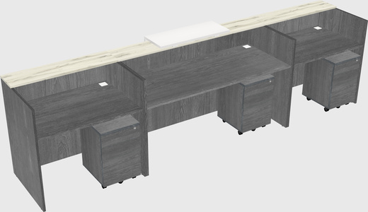 Modern long reception desk