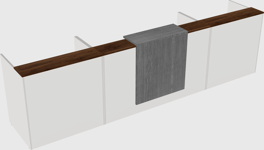 Modern long reception desk