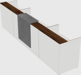 Modern long reception desk