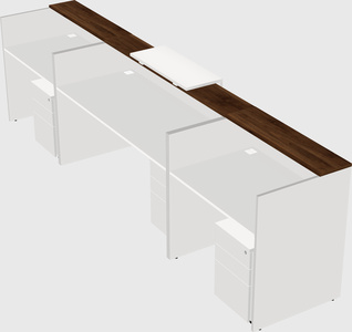 Modern long reception desk