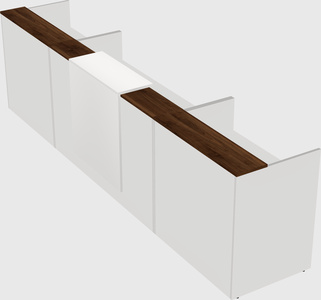 Modern long reception desk