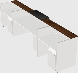 Modern long reception desk