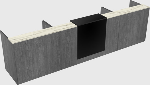 Modern long reception desk