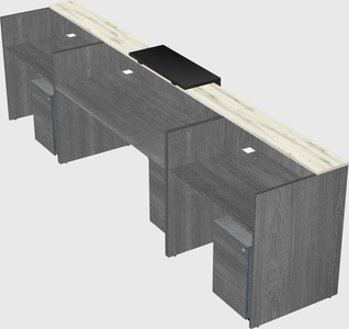 Modern long reception desk