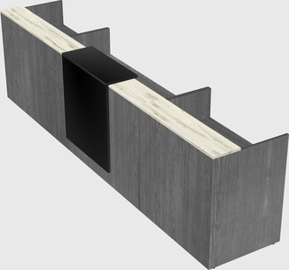 Modern long reception desk