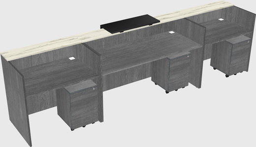 Modern long reception desk