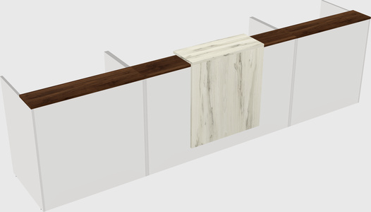 Modern long reception desk