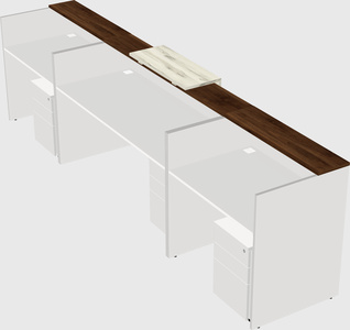 Modern long reception desk