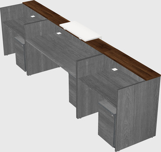 Modern long reception desk