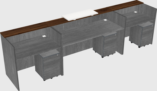 Modern long reception desk