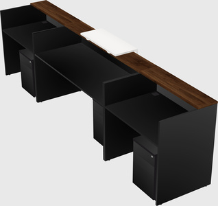 Modern long reception desk
