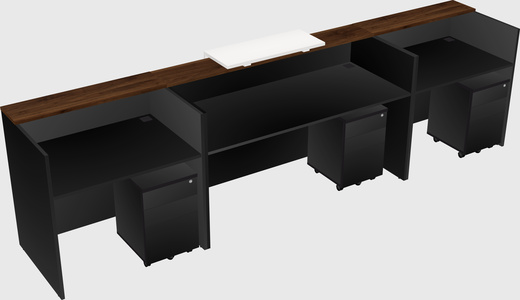 Modern long reception desk
