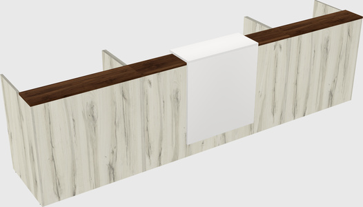 Modern long reception desk